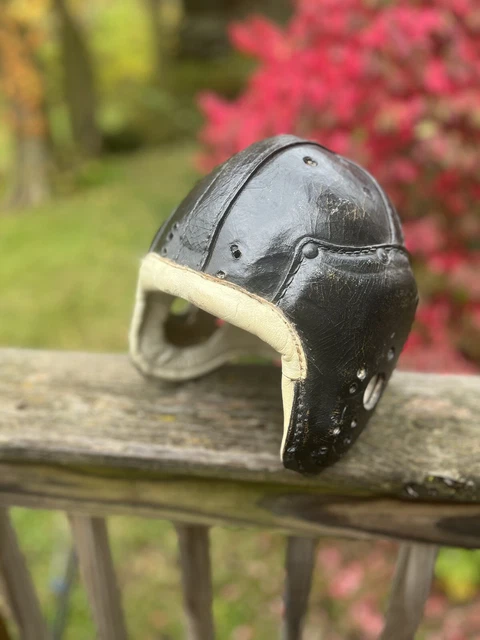 Old Leather Football Helmet FOR SALE! - PicClick