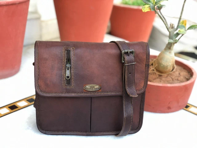 Gvb 27.9cm Femmes Vintage Bandoulière Cuir Sac à Main Bandoulière Cartable Neuf