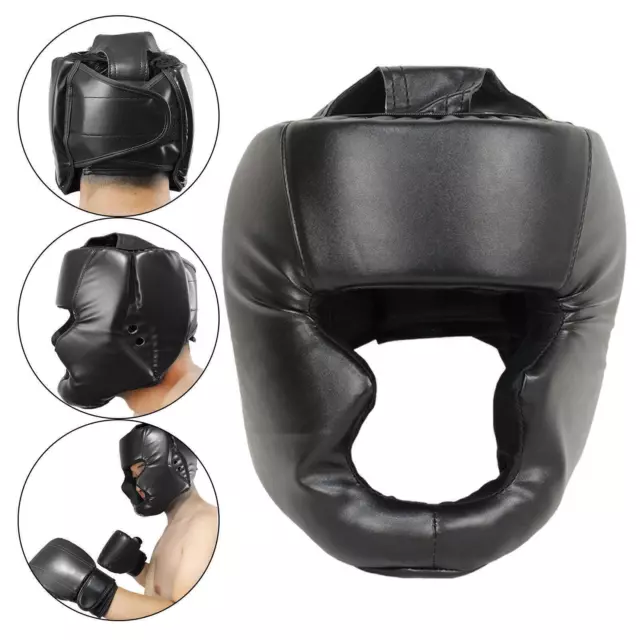 Kopfschutz Boxen Sparring Kopfschutz Mma Head Face 50 Bis 58CM Schwarz X4T5 LOVE