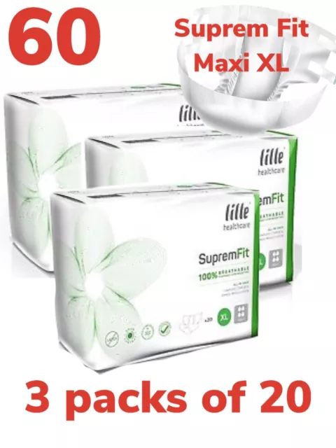 Lille Suprem Fit Maxi All in One extra groß 3er-Pack mit 20 Inkontinenz-Pads Hilfsmittel