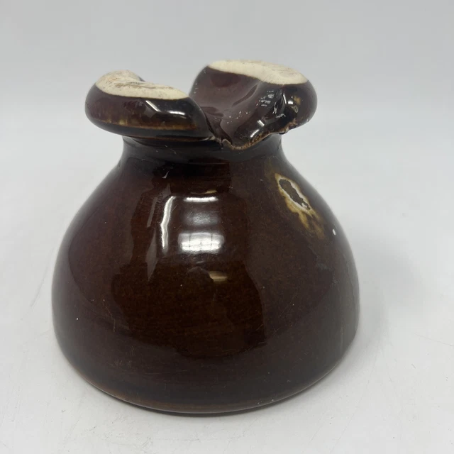 Vintage Rare Pinco 63 Tier Mushroom Porcelain Electrical Insulator Brown & Black 5