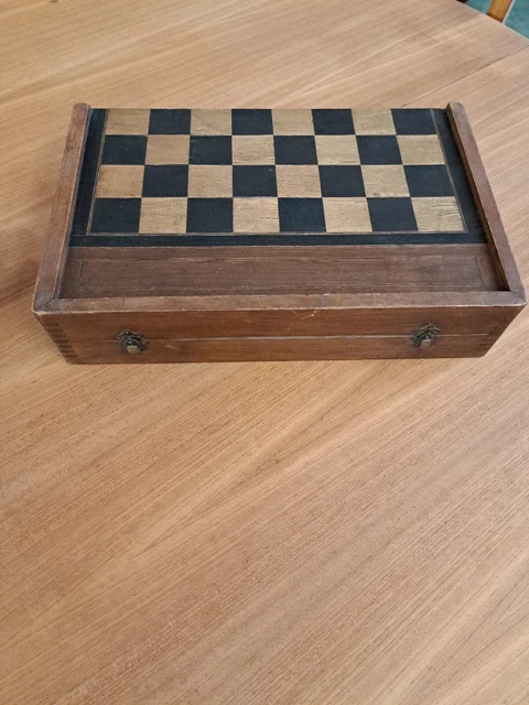 Ancienne Boîte De Jeu De Jacquet (Backgammon) Et Dames - Bois - Fabriquée En France