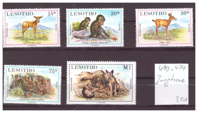 Lesotho postfr. Nr 490 - 494, Jungtiere