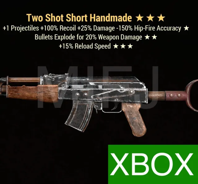 Tse15 Fr Handmade | Xbox Fallout 76 Two Shot Explosive 15% Faster Reload Meta Op
