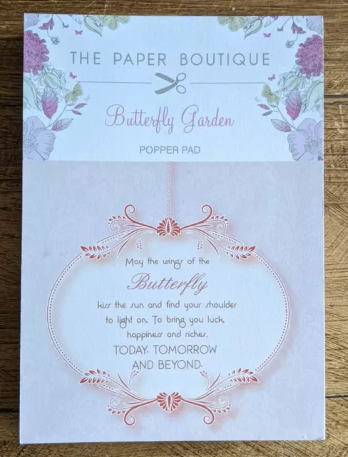 THE PAPER BOUTIQUE 'BUTTERFLY GARDEN' POPPER PAD   80 sheets