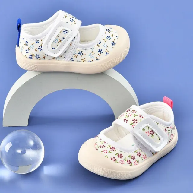 Baby Cotton Prewalker Toddlers Newborn Girls Boys Flower Soft Sole Pram Shoes UK