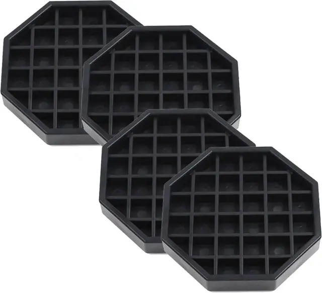 Octagon Coffee Drip Tray by Hard Black Plastic for 4.5" - 4 Pcs