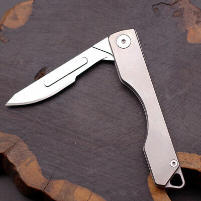 Mini TC4 Titanium keychain Folding Knife Letter Opener Tool Outdoor Camping EDC