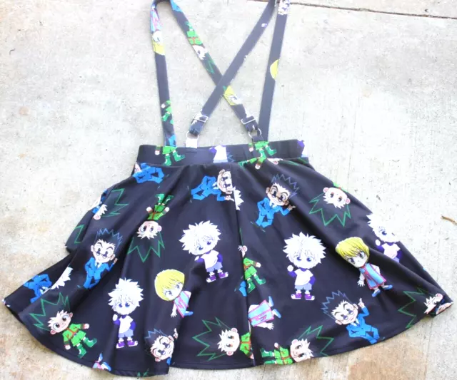 LN Hot Topic Hunter X Hunter Black Character Skirt With Suspenders Size XL