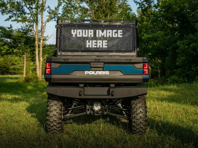 Polaris Ranger XP 1000 900 UTV Custom/Company logo Rear Dust Screen