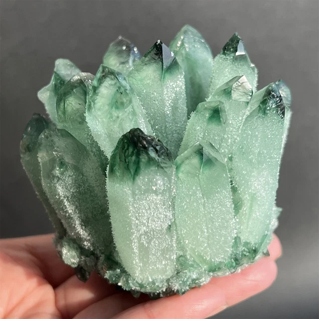 300g+ New Find Green Phantom Quartz Crystal Cluster Mineral Specimen gem 1pc