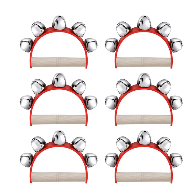 1 pièce Orff instrument 5 cloches sonnerie à main Sleigh Bell cadeau pour les PA