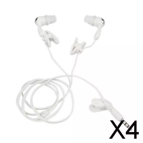 4X wasserdichte Ohrstöpsel In Ear Hörer Stereo Schwimmen für MP3 Radio iPod