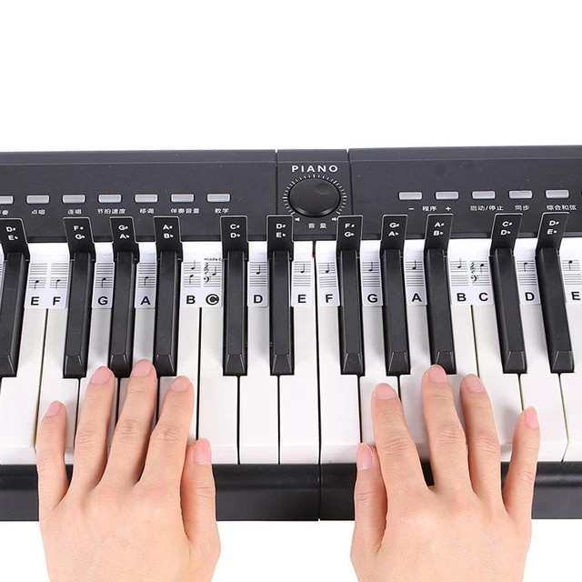 Removable 88-Keys Piano Keyboard Note Labels Reusable Stickers< Piano M4E3