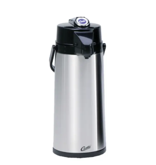 New Wilbur Curtis 2.2L ThermoPro Airpot w/ Lever, Stainless Steel