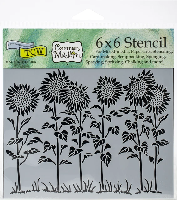 Plantilla Crafter's Workshop 6""X6""-Prado de girasol -TCW6X6-863