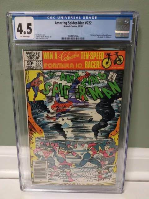 Amazing Spider-Man #222 CGC 4.5 "Marvel Comics" 1981 **FREE SHIPPING** 🇺🇸🇺🇸