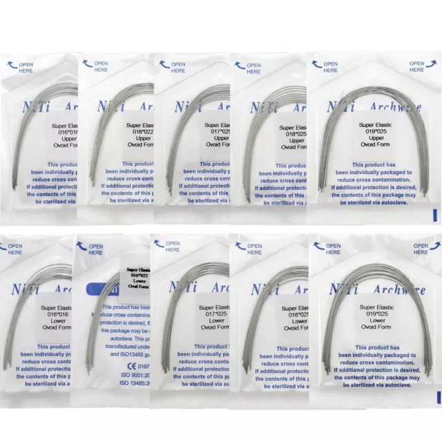 Dental Niti Arch Wire Rectangular Super Elastic Orthodontic Ovoid/Natural/Square