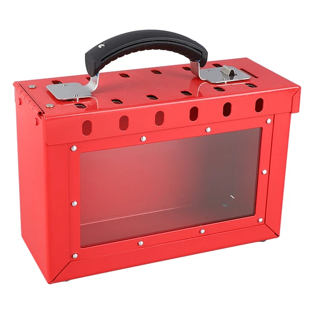Transparent Lockbox GROUP LOCK BOX Transparent Window Safety Lockout Tagout Box For Office ...