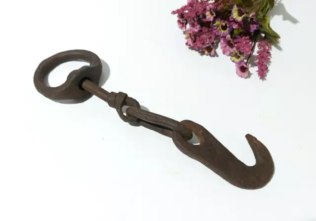 Antique Butcher Hook, primitive hook Meat Hanger butcher meat hook blacksmith B0