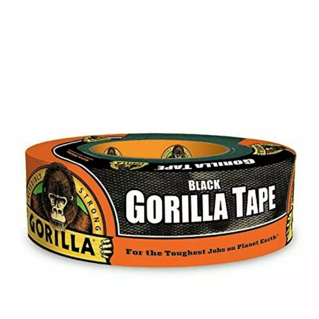 Gorilla Black Duct Tape, 1.88" x 35 yd, Black, (Pack of 1)