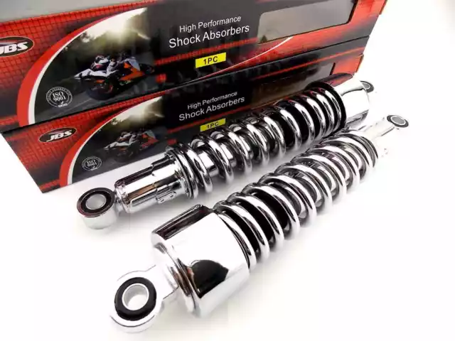 TRIUMPH BONNEVILLE 650 T120RV 315mm JBS CHROME REAR SHOCK ABSORBERS C