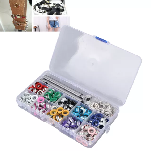 Eyelet Tool Kit 8 Mm 0.3 Inch Colorful Comfortable Storage Mixed Colors Easy