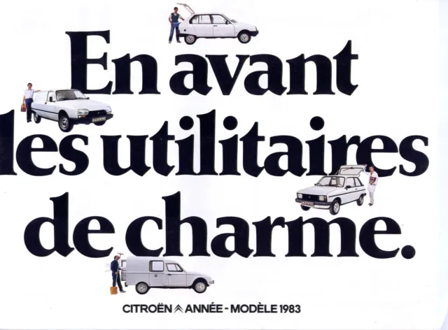 Catalogue prospekt brochure Citroën gamme petits utilitaires GSA Visa 1983 FR