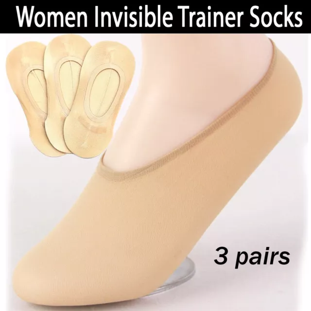 Womens Invisible Trainer socks Footsies No Shoe Show Liner Socks Ladies Thin MC