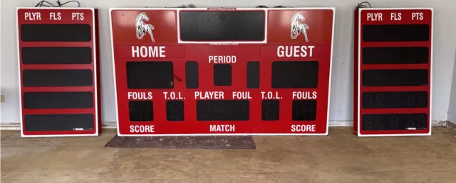 Daktronics Wireless Scoreboards- 2 Main Boards- 2 Side Stat Boards Daktronics Wireless Scoreboards- 2 Main Boards- 2 Side Stat Boards