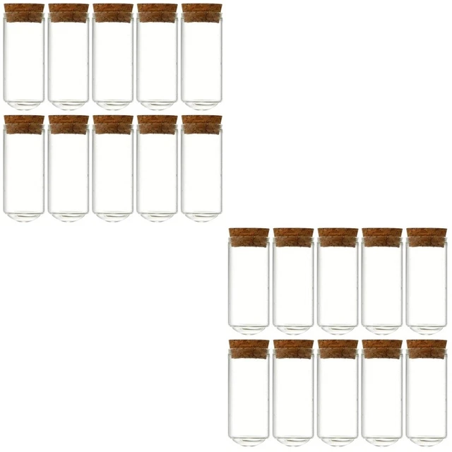 20 ud. botellas de pantalla tapón de corcho botellas en miniatura botellas de vidrio botellas deseadas
