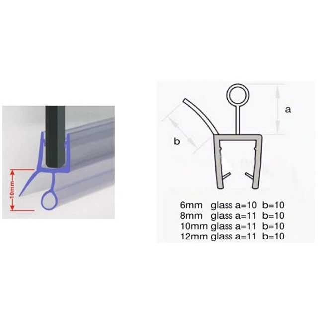 Sceau de porte de douche doux et durable 2 pièces 50 cm remplacement pour porte
