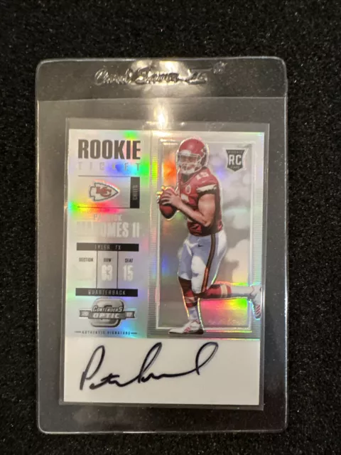 2017 Contenders Optic Patrick Mahomes II #103 Rookie Ticket Prizm Auto NM-MT