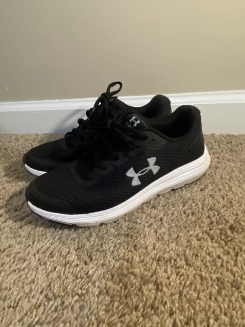 Under Armour UA Surge 2 Women's Running Shoe Black White 3022605-001 Sz 7.5