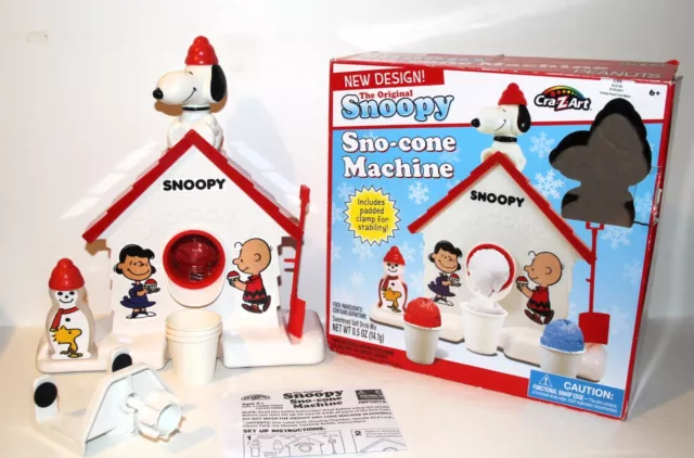 PEANUTS The Original SNOOPY SNO-CONE Machine Maker w/ CLAMP by Cra-Z-Art NEW