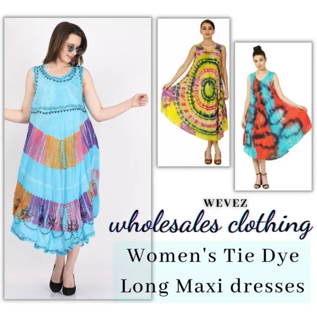 Wholesale Women Long Summer Sleeveless Dress 10 Pcs Lot Assorted Color