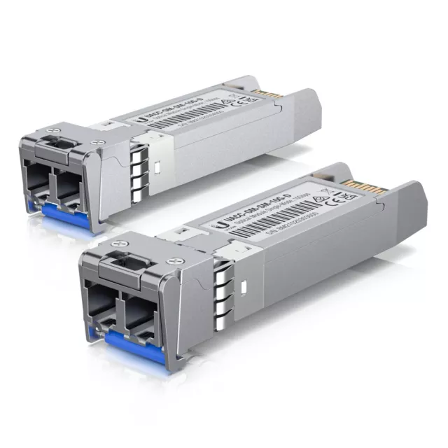 2er Pack Ubiquiti UACC-OM-SM-10G-D Transceiver-Modul SFP+, 10 Gbit/s, LC Duplex,