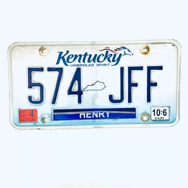 2006 United States Kentucky Henry County Passenger License Plate 574 JFF