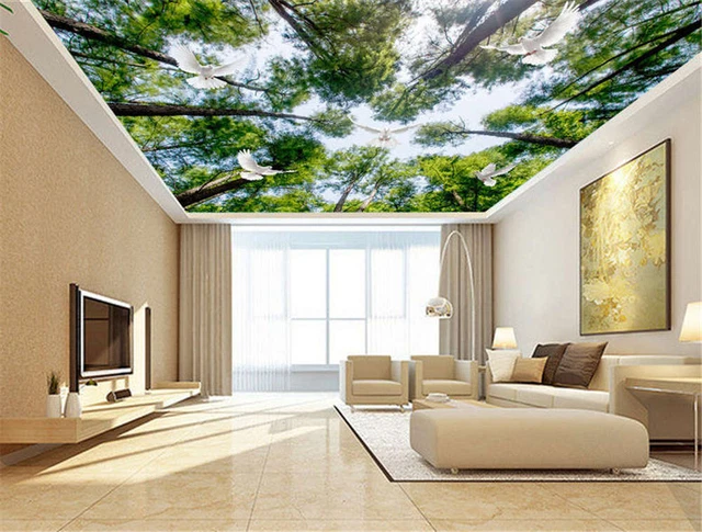 3D Leaf Sky 083 Wall Murals
