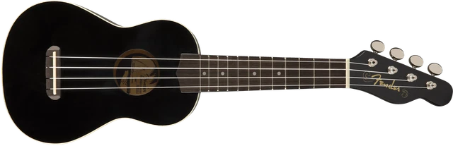 Fender California Venice Soprano Size Ukulele in Black Finish #0971610706