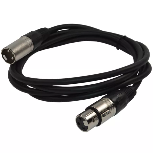 Câble de microphone XLR vers XLR de 1,8 m (3 broches M/F) pour microphones...