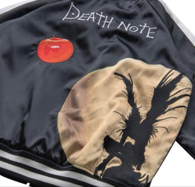 VESTE DEATH NOTE Sukajan modèle Ryuk imprimé dos brodé unisexe EUR