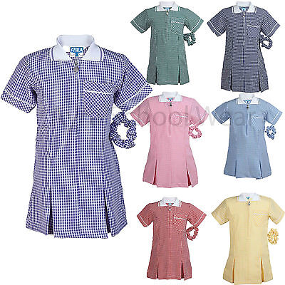 School Summer Gingham Girls Dress, Large Size Also Available From Age: 3 to 20--