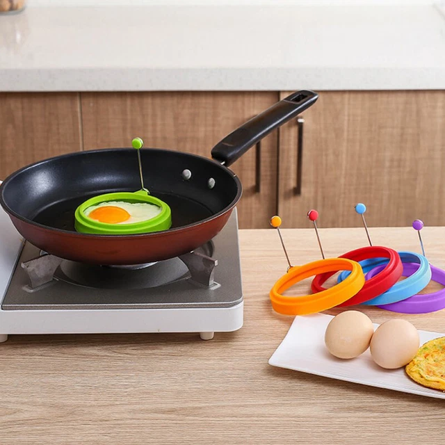Anillo de silicona para huevos fritos panqueques tortilla huevo frito herramienta moldeador redondo huevos Mo ZK