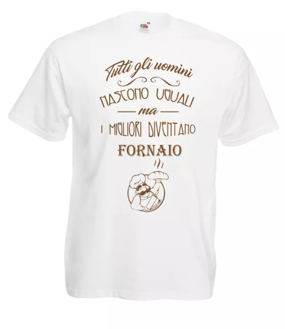 T-shirt Maglietta J1222 Solo i Migliori Diventano Fornaio Idea Regalo