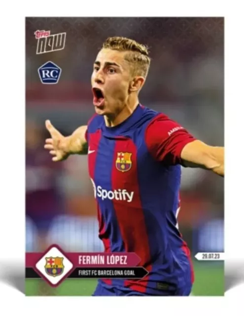 FERMIN LOPEZ - Rookie Card - First FC Barcelona goal - TOPPS
