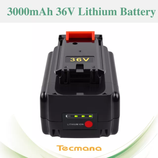 3000mAh 36V Li-Ion Akku für Black Decker LBX36 LBXR36 LBX2040 LBXR2036 LBX1540