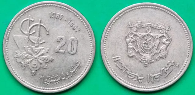 Morocco 20 santimat, 1407 (1987) FAO