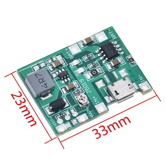 18650 3.7V 4.2V Lithium Battery Charger Board DC-DC Boost Module TP4056