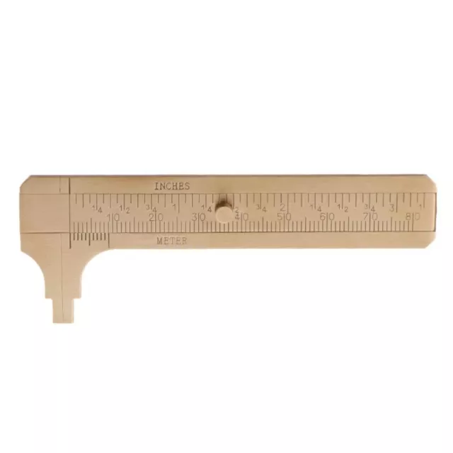 Brass Vernier Caliper Ruler Measuring Tool Min i Brass Pocket Ruler 9.7cm/3.8in